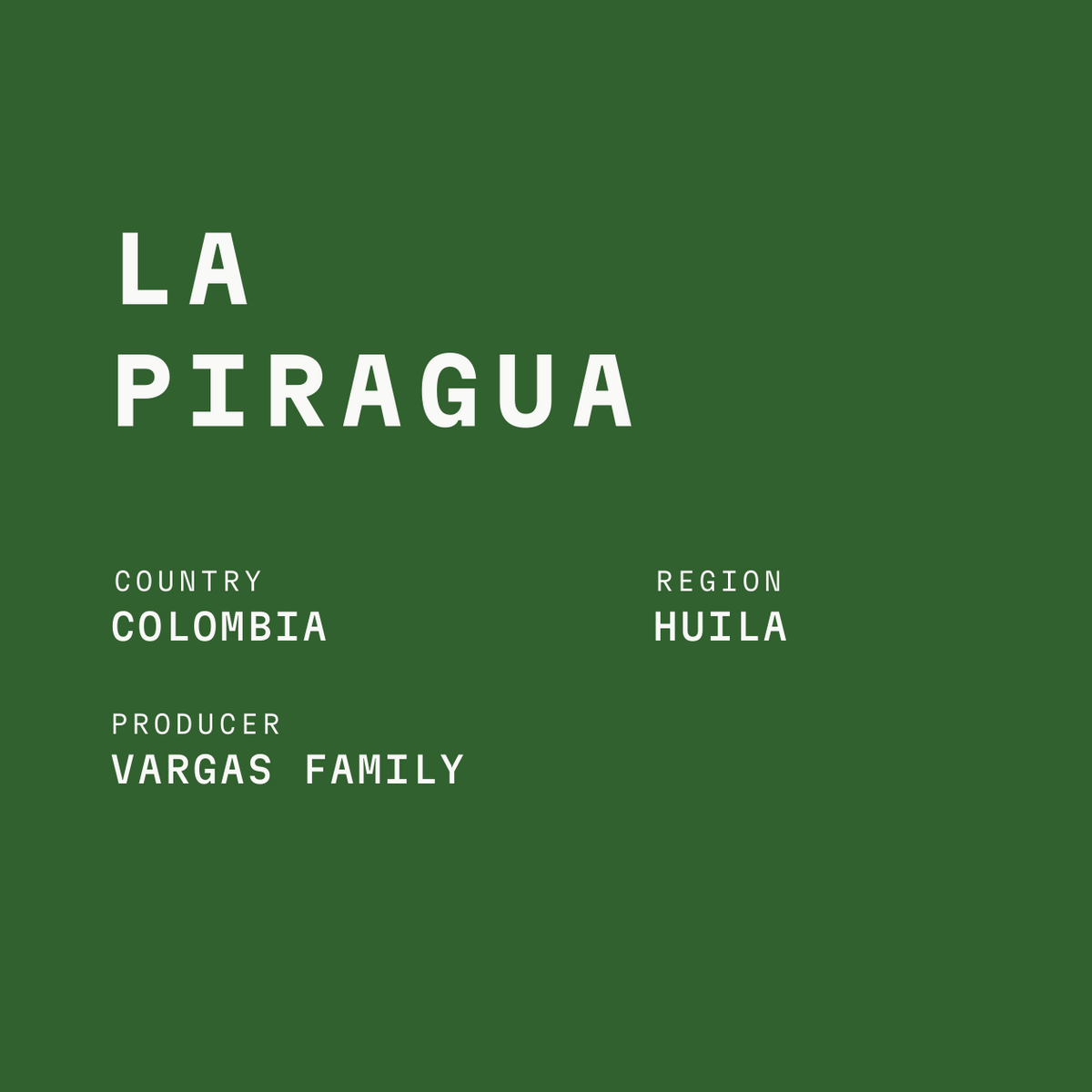 Colombia - La Piragua Anaerobic Natural Caturra